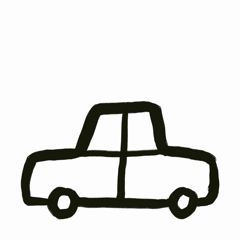 Vader en dochter op straat